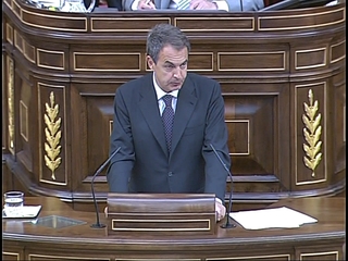 Zapatero en una intervención durante el Debate sobre el Estado de la Nación