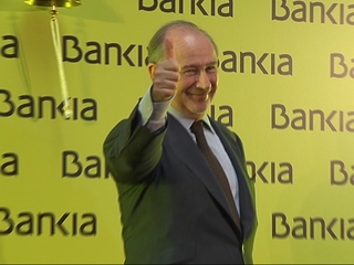 Rodrigo Rato en el momento en el que Bankia salía a bolsa