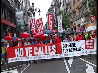 Manifestación en Oviedo para protestar contra la reforma laboral 