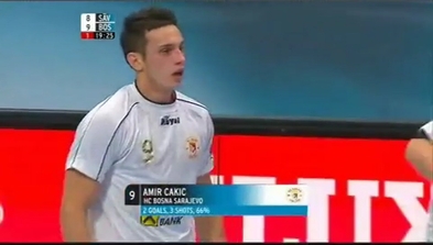 Amir Cakic, durante un encuentro con el Bosnia Sarajevo