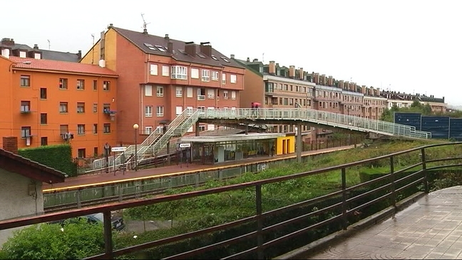 Vías de tren en La Argañosa, Oviedo 