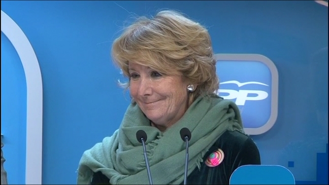 La presidenta del PP de Madrid, Esperanza Aguirre