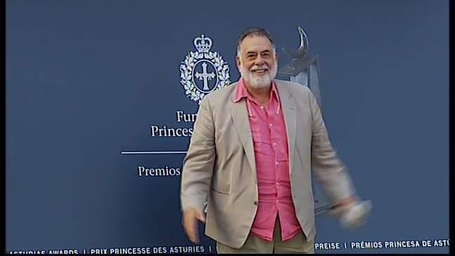 Francis Ford Coppola a su llegada a Oviedo