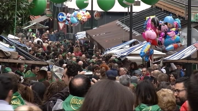 Gascona durante la preba de la sidra 2016