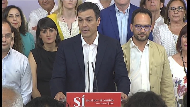 El candidato del PSOE, Pedro Sánchez