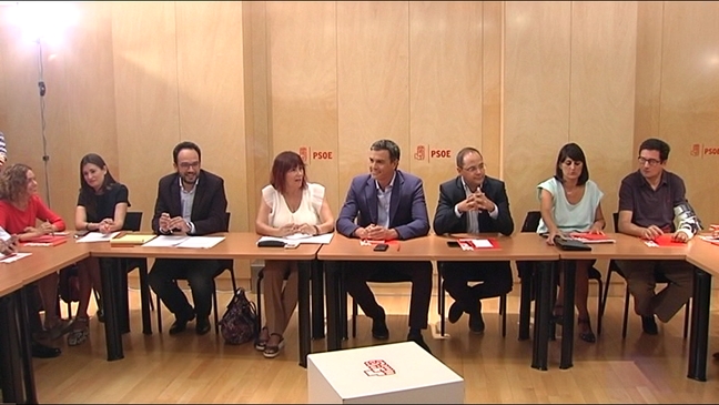 Reunión en Ferraz del PSOE