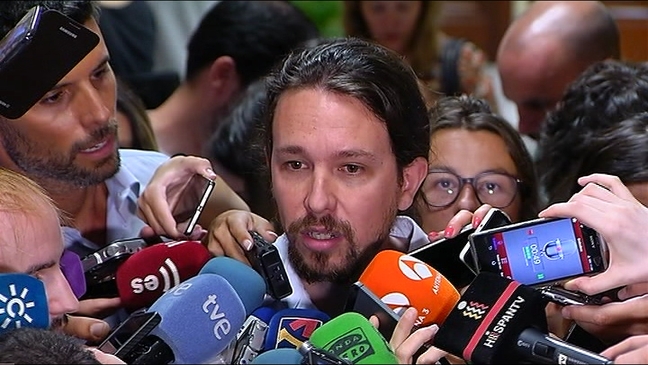 El secretario general de Podemos, Pablo Iglesias