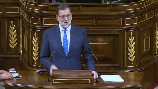 Mariano Rajoy durante el denate de investidura