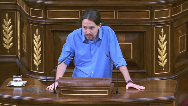  El líder de Podemos, Pablo Iglesias