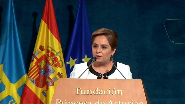  La diplomática Patricia Espinosa, en nombre de la Convención Marco de la ONU sobre el Cambio Climático y del Acuerdo de París