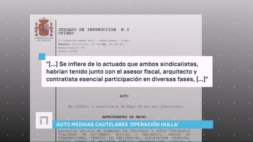 Auto de la la jueza de la operación Hulla