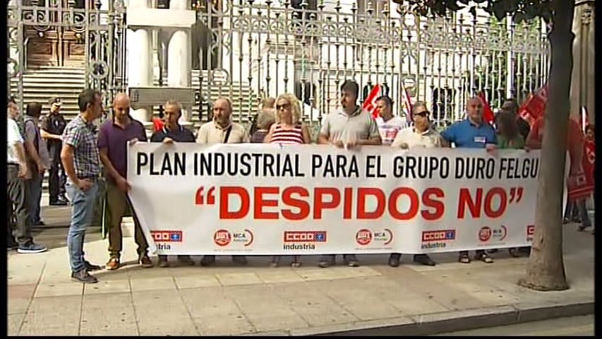 Protesta de los sindicatos y trabajadores de Duro Felguera