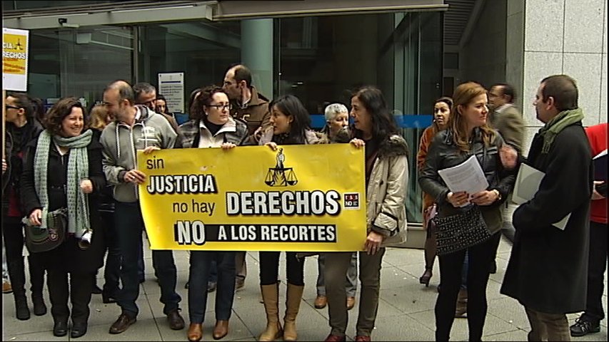 Protesa de los sindicatos de Justicia