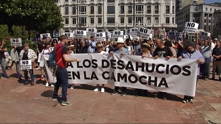 Protesta de los vecinos de La Camocha