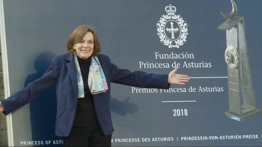   La oceanógrafa estadounidense Sylvia Earle a su llegada a Oviedo