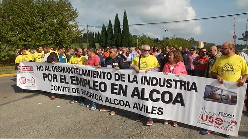 Concentración de los trabajadores de Alcoa