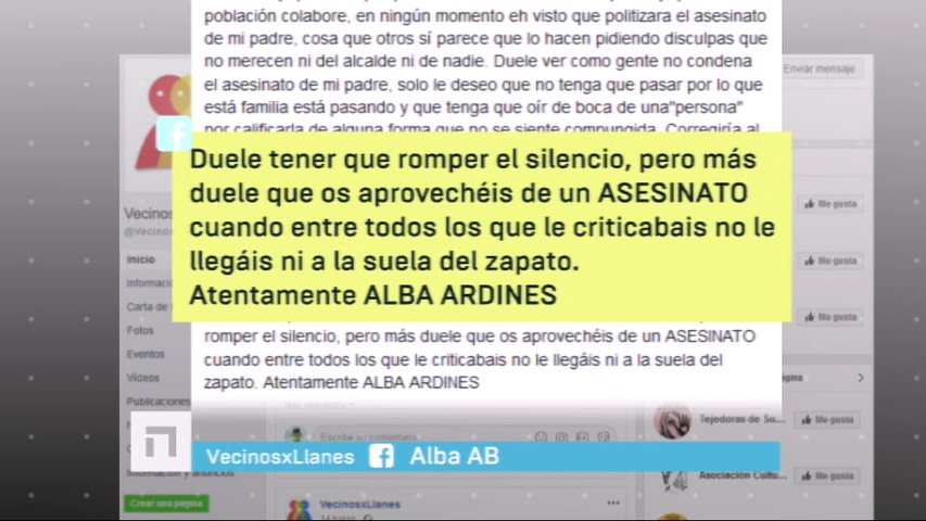 La hija del concejal asesinado Javier Ardines exige respeto para la familia 