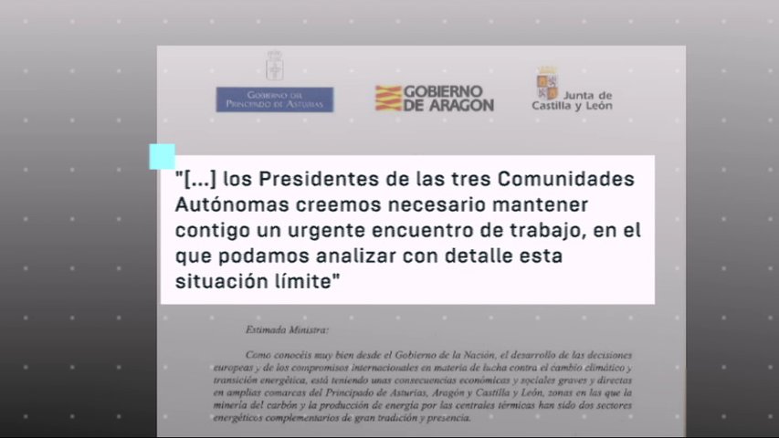 Asturias, Castilla y León y Aragón piden una reunión urgente sobre el carbón a la Ribera