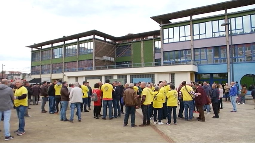 Concentración de los trabajadores de Alcoa