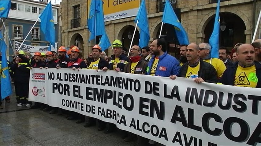 Concentración de los trabajadores de Alcoa