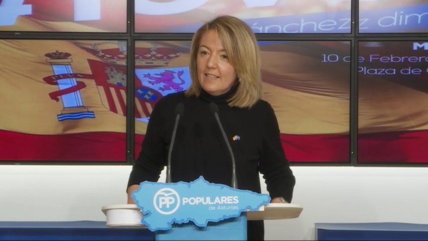 La candidata del PP a la Presidencia del Principado, Teresa Mallada