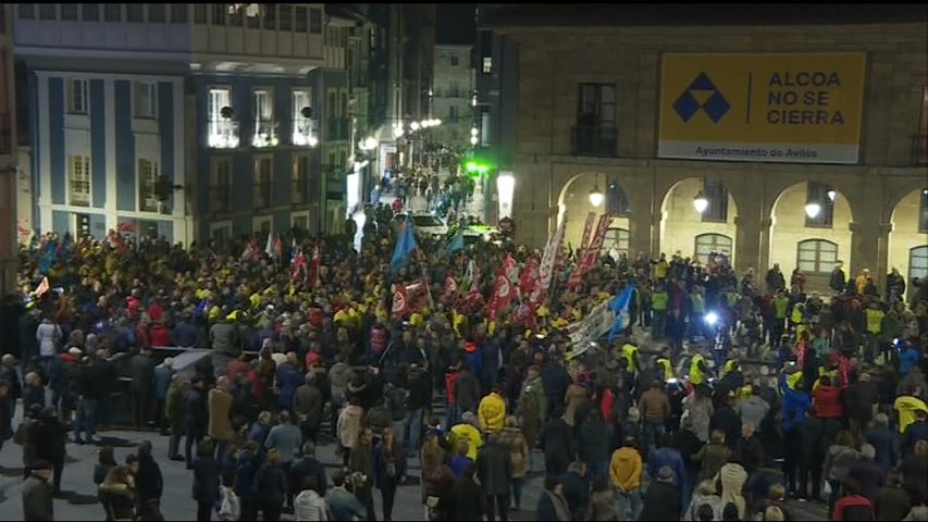 Marcha de los trabajadores de Alcoa