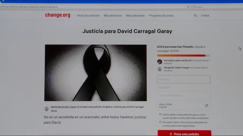 Campaña de recogida de firmas en change.org para David Carragal