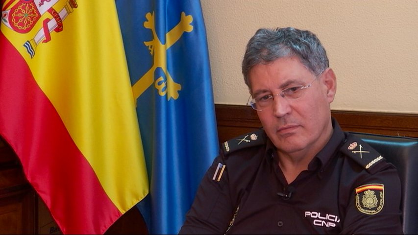 Jefe Superior de Policía en Asturias, Juan Jesús Herranz Yuberos. 