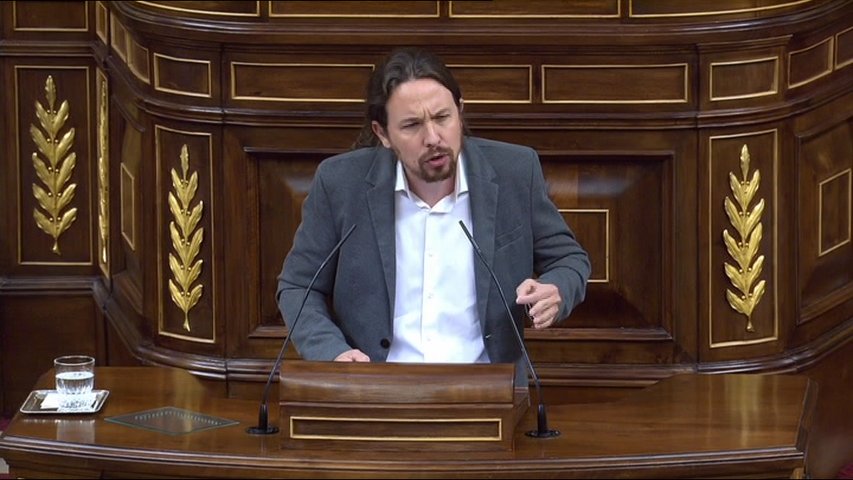 Pablo Iglesias en una intervención en el Congreso de los Diputados