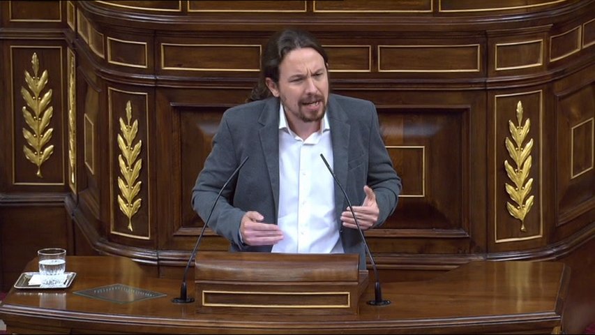 Iglesias en una intervención en el Congreso