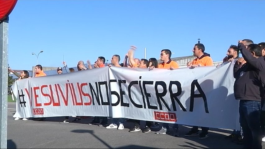 Concentración de los trabajadores de Vesuvius