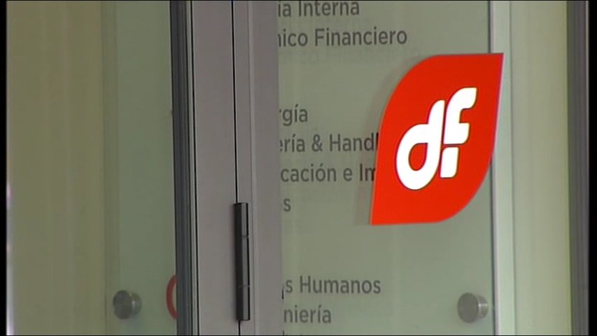 Puerta de unas oficinas de Duro Felguera