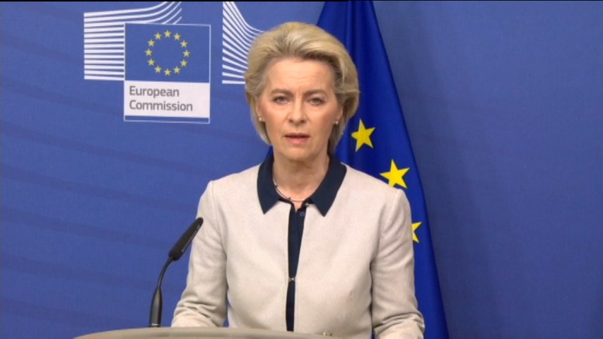 Von der Leyen condena el 'ataque bárbaro' a Ucrania y anuncia más sanciones