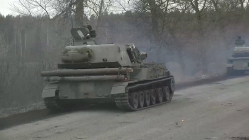 Tanques camino de Mariúpol 