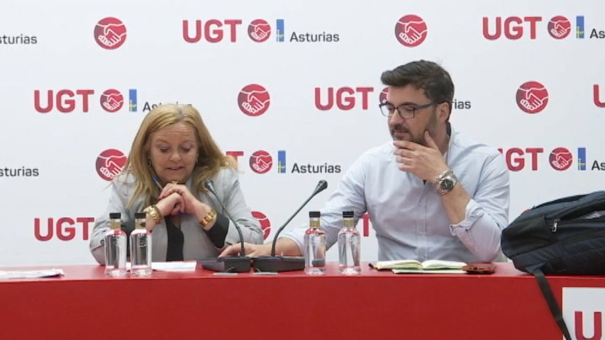 Rueda de prensa de UGT reivindicando mejoras en los derechos laborales del colectivo Lgtbi