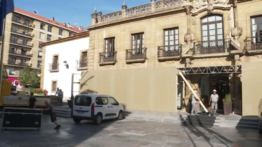 Obras de rehabilitación del Hotel de La Reconquista en Oviedo