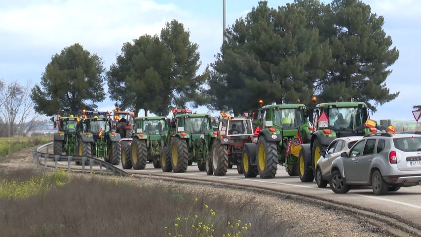 Tractorada en la entrada de Madrid