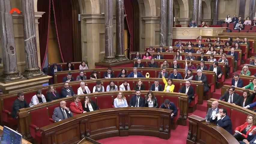 Votación para el adelanto electoral en el Parlamento catalán