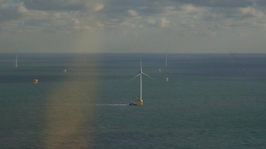 Un parque eólico marino