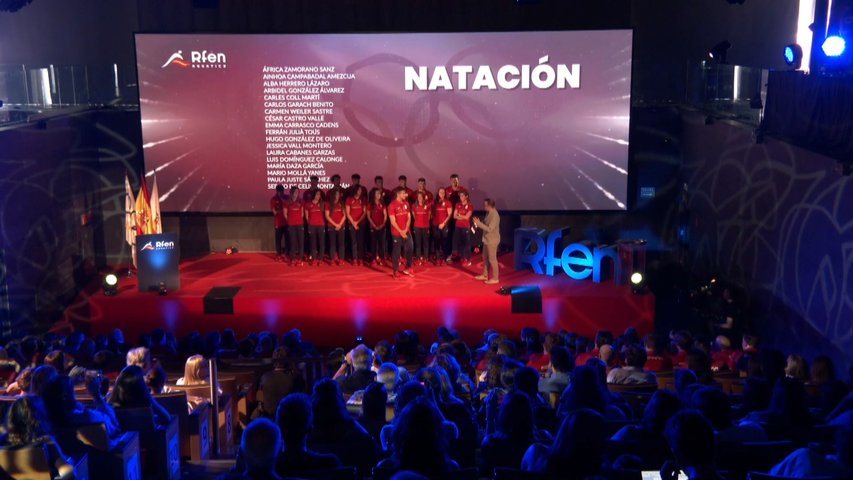 El equipo olímpico español de natación, con Arbidel González, presentado