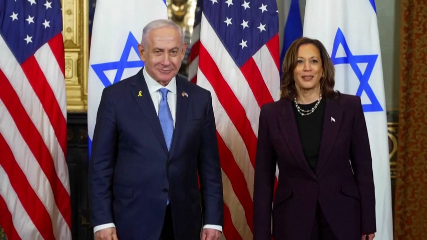 Harris pide a Netanyahu un acuerdo para el alto el fuego en Gaza