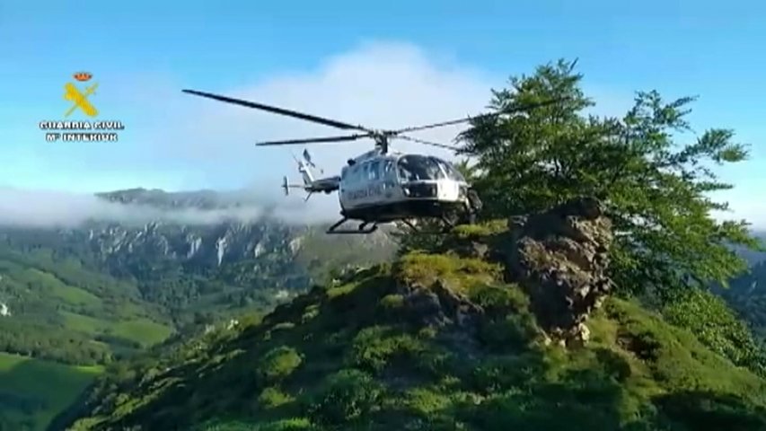 Localizado en buen estado un montañero tras pasar la noche desorientado en Aller