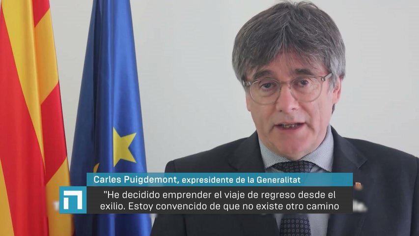 Puigdemont emprende su 'viaje de retorno del exilio' y convoca un acto mañana en Barcelona