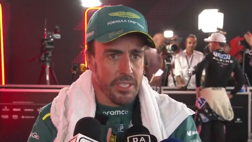 Fernando Alonso, al filo de la Q3 en la pole de Norris