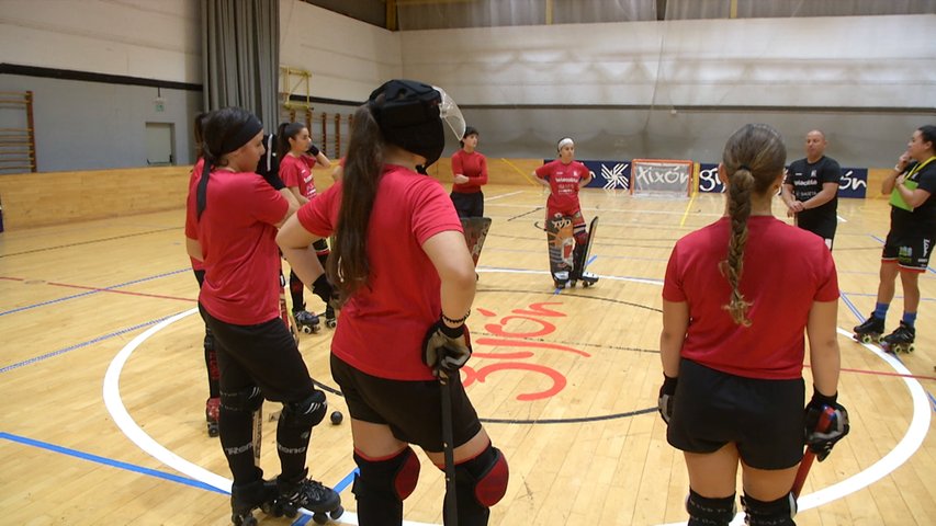 Entrenamiento del Telecable Hockey Gijón