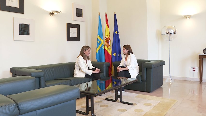 Reunión de la delegada del Gobierno en Asturias