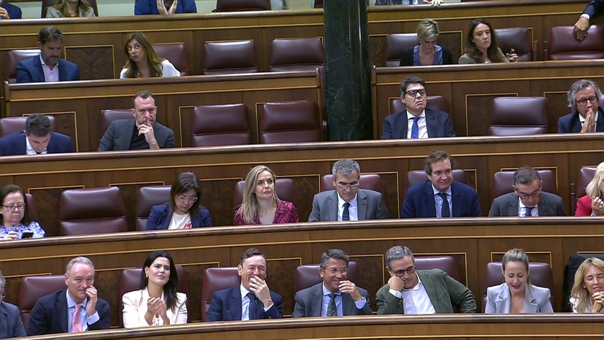 Tribuna del Congreso durante la intervención de Montero