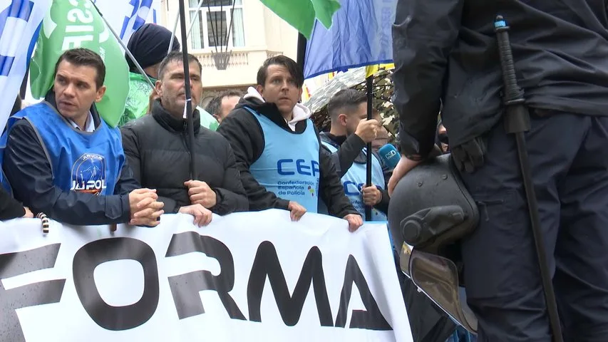 Manifestación de policías en Madrid