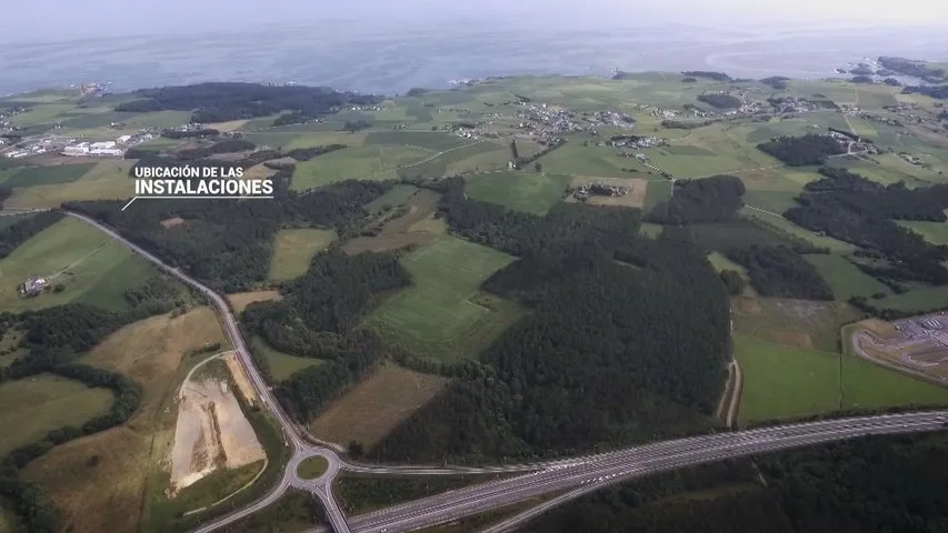 Vista aérea de las instalaciones previstas para la Mina de Oro de Salave